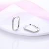 Silver Plated Woman Hoop Earring Simple Pendientes Eardrop U Shape Original  Earring Jewelry Gift