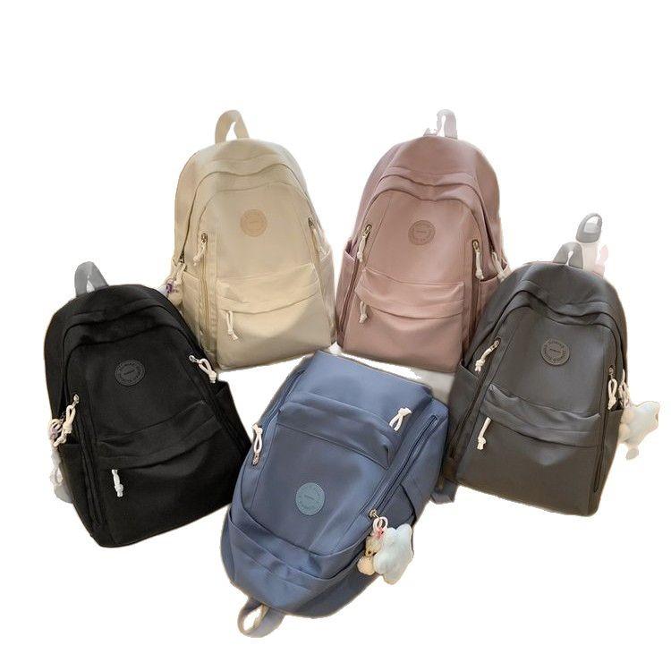Schoolbag Ins Niche Lightweight Simple Girl Versatile Primary School Students Junior High School Students Large Capacity Backpack