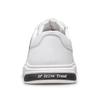 Men's Plus Size Korean Style Casual Cowhide Low-Top Lace-Up Sneakers - Trendy All-Season White Shoes
