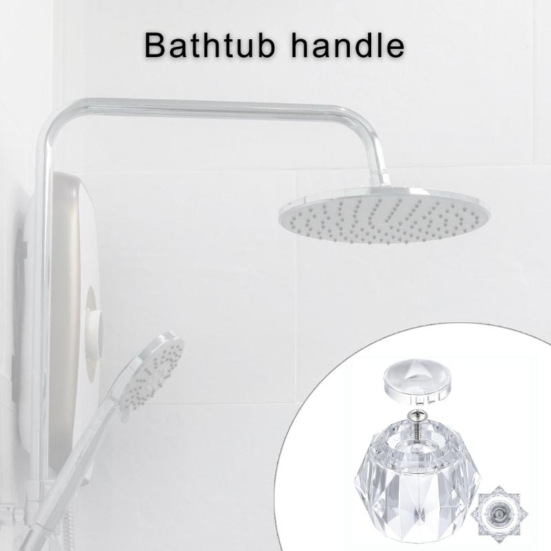 Clear Acrylic Bathtub Faucet Handle Replacement Single Shower Valves Handle Acrylic Shower Knob for Shower/Tub Faucet