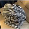 Used Authentic SAINT LAURENT Skull Pattern Skull Rucksack Bag Canvas Black x White