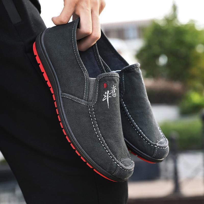 New G Cloth Shoes Men's Shoes Spring and Autumn Canvas Shoes Men's Casual Shoes Comfortable and Lightweight Board Shoes Non-slip