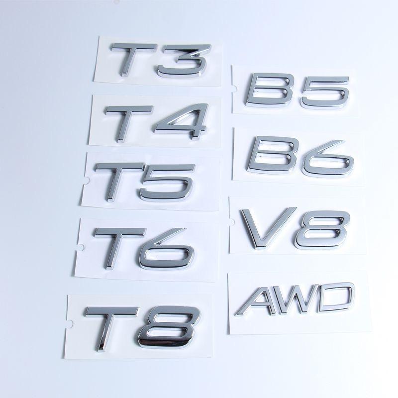 

Fit for Volvo XC60 XC90 S80 S60L aftermarket trunk T5 T6 AWD displacement four-wheel drive emblem TO