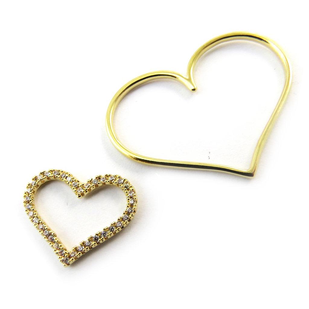 Les Trésors De Lily [N4053] - Gold Plated Pendant 'Love Divine' White Gold