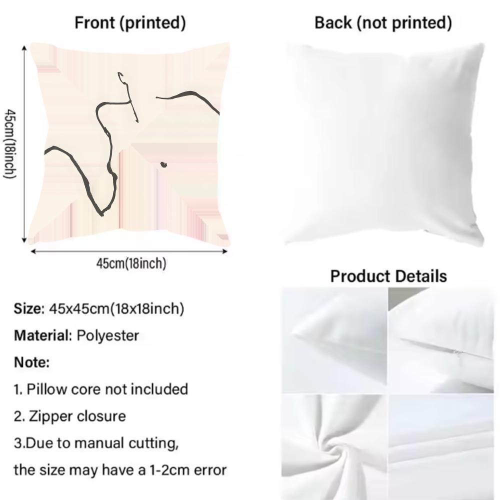 Sekizli Örnek Çizgili Vücut Anime Karikatür Yastık Kılıfı Desenli Yastık Kılıfı Oturma Odası Kanepe Yastık Kılıfı ve Yatak Odası Dekorasyonu İçin