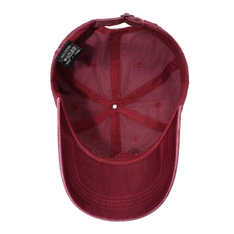 Retro Washed Baseball Cap, Letter Sticker Curved Brim Cap, Women'S Casual Personalized Sports Visor