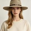 New western cowboy hat, black woolen jazz top hat, men's and women's ethnic style autumn and winter felt hat, self-operated