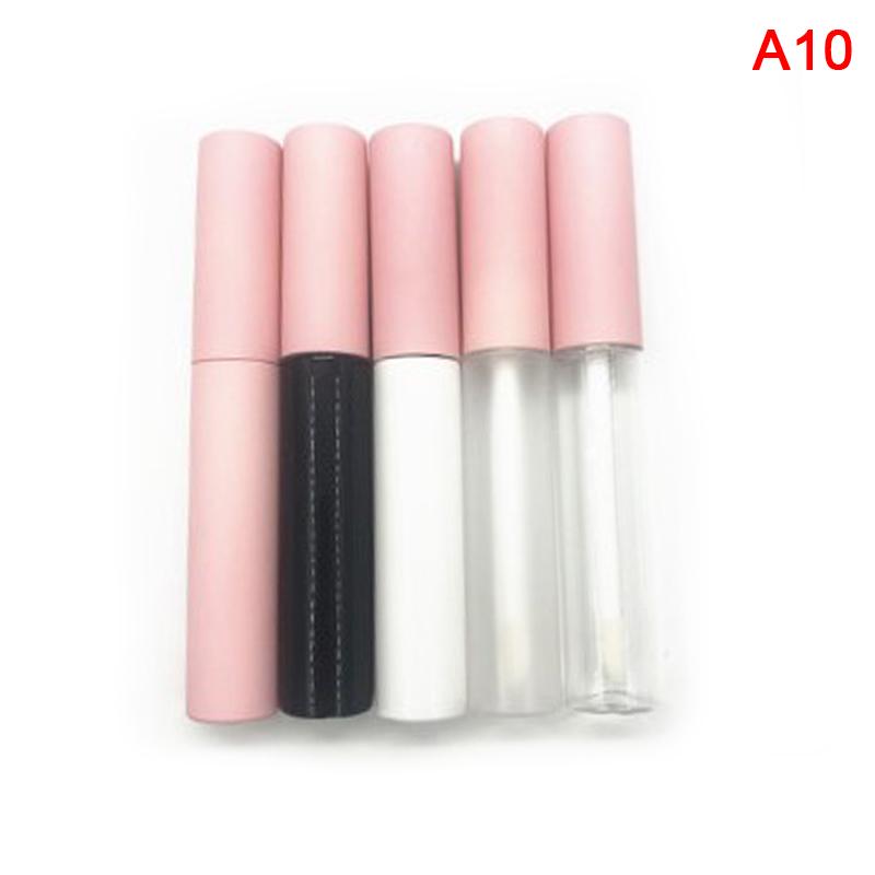 10ml Empty Mascara Tube Clear Revitalash Eyelash Bottle Frosted White,Pink Lid Cosmetic Packing Container