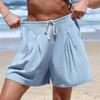 Women High Waist Casual Loose Fit Wide Leg Shorts with Drawstring Adjustable Waistband and Side Pockets for Summer