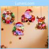 Christmas Santa Claus Snowman Elk Light Door Hanging Decor For Holiday Home Scene