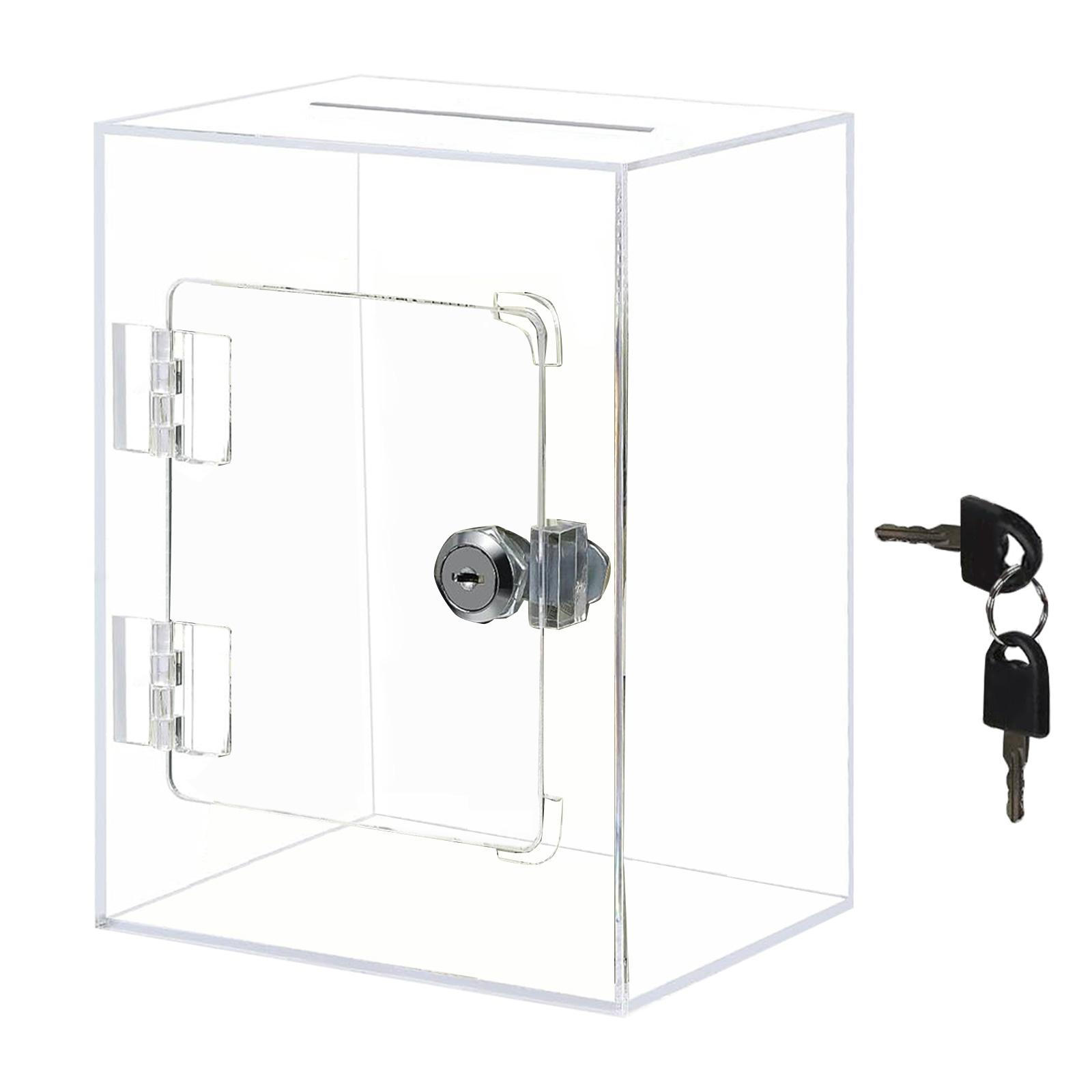 

Акриловый контейнер для денег, прозрачные квадратные копилки для хранения мелочи и сбережений для детей и взрослых