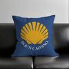 1pc Yellow Camino De Santiago Scallop Pillow Case Square Bedroom Sofa Leisure Comfort Cushion Car Living Room Home Decoration