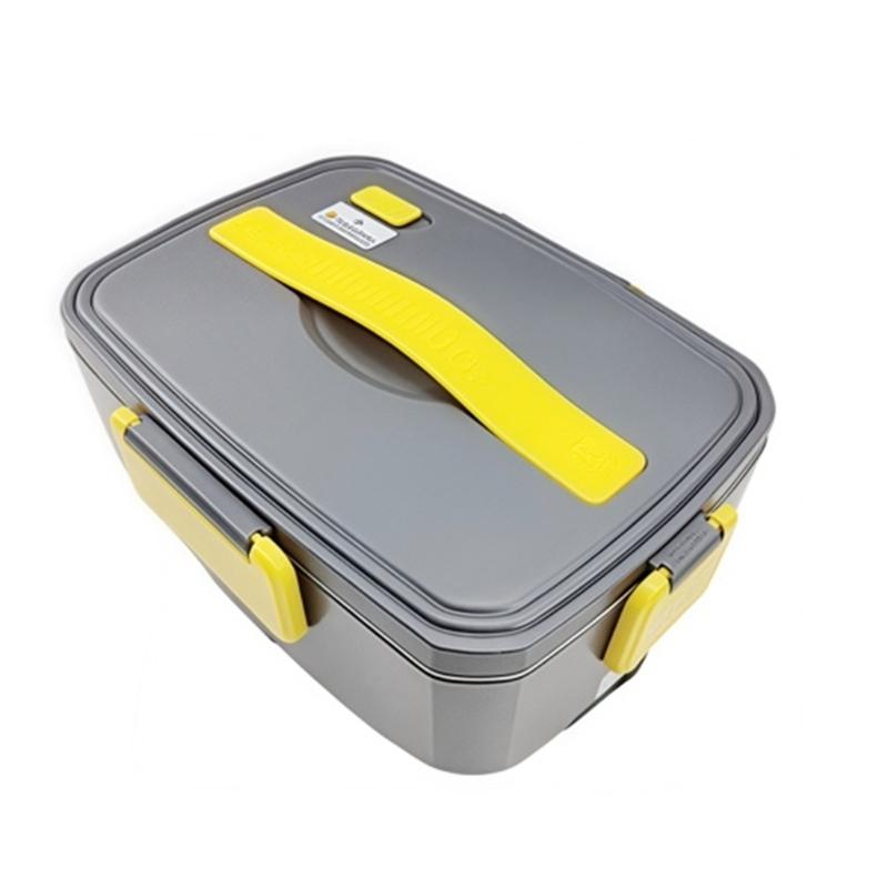 

Stainless Steel Lunch Box Food Storage Container Ergonomic Handle Car Mountable Kitchenware For Commuters Campers