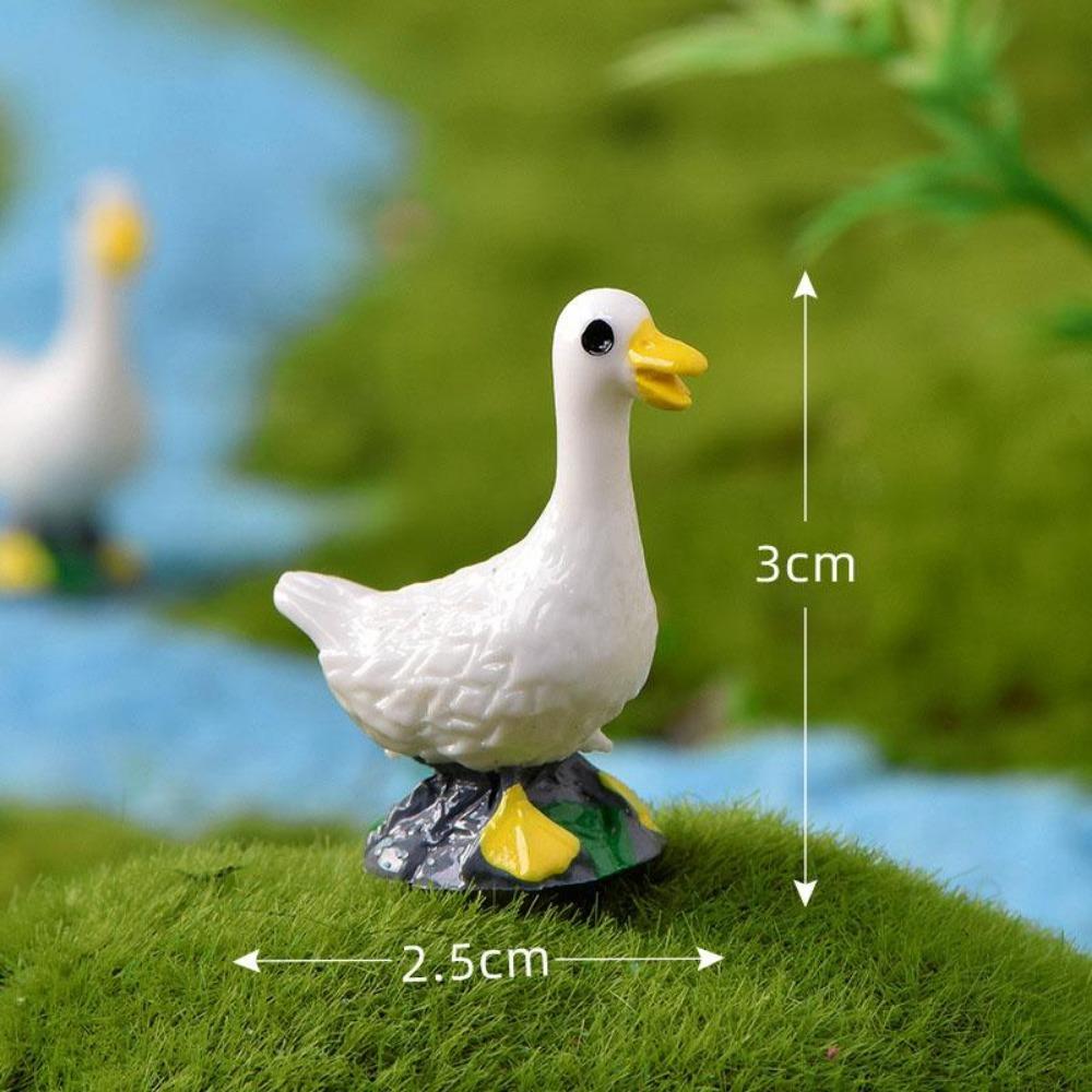 Мини-животные 3 фигурки Маленькая утка Птица Фея Сад Миниатюрный ландшафт Террариум — фото 7