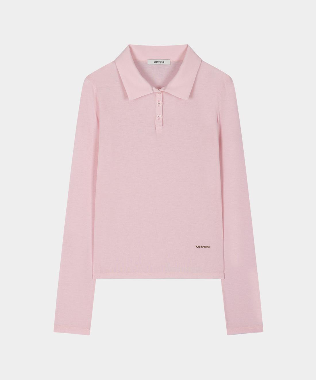 Slit See-Through Top (Light Pink) Light Pink