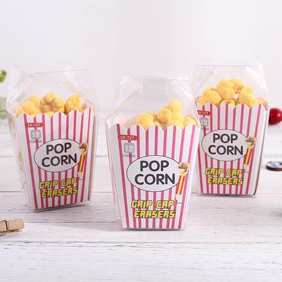 12 Stück/Box Niedliche Popcorn-Form Radiergummis Niedliche Schreibwaren Bleistift Radiergummis Radiergummi Wischt sauber ohne Spuren zu hinterlassen Schreibwaren