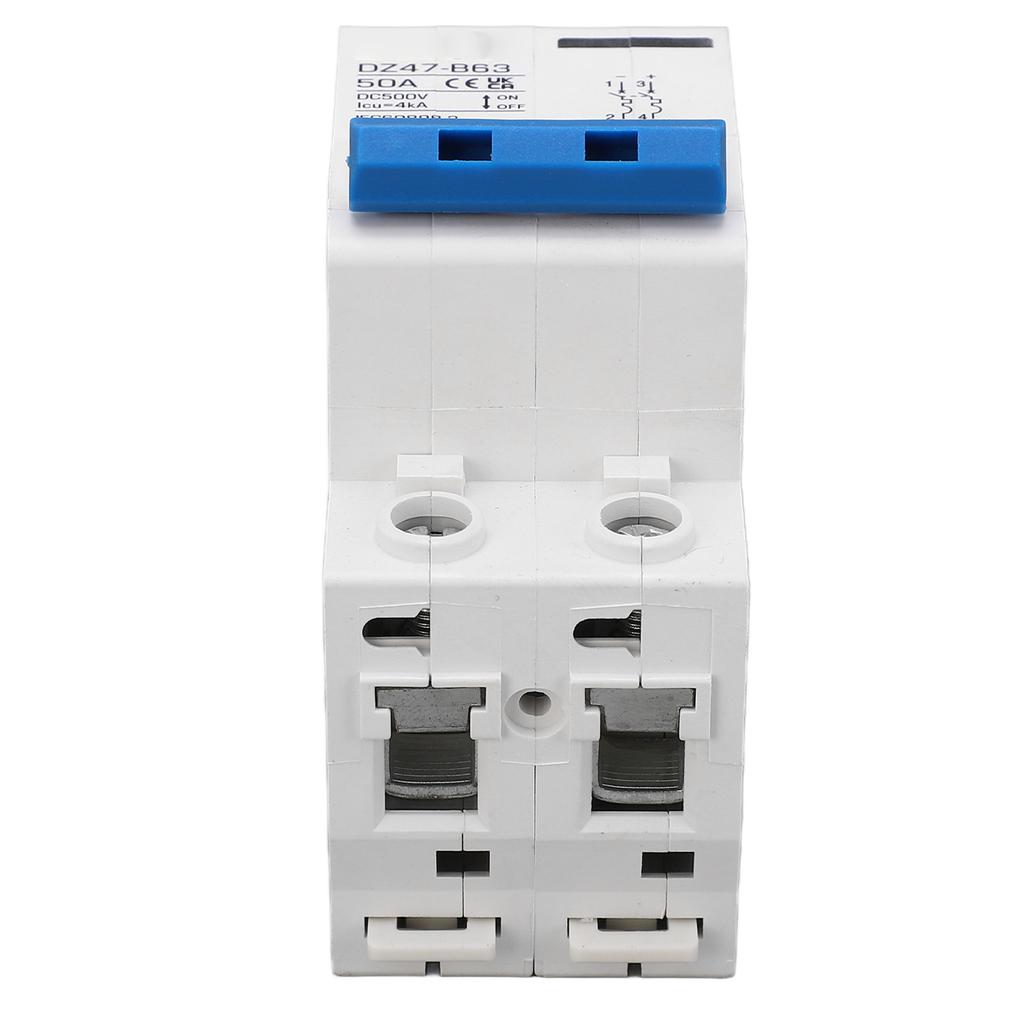 DC 500V 2P Mini Circuit Breaker DIN Rail Mount Low Voltage Circuit Breaker for Solar System B Type