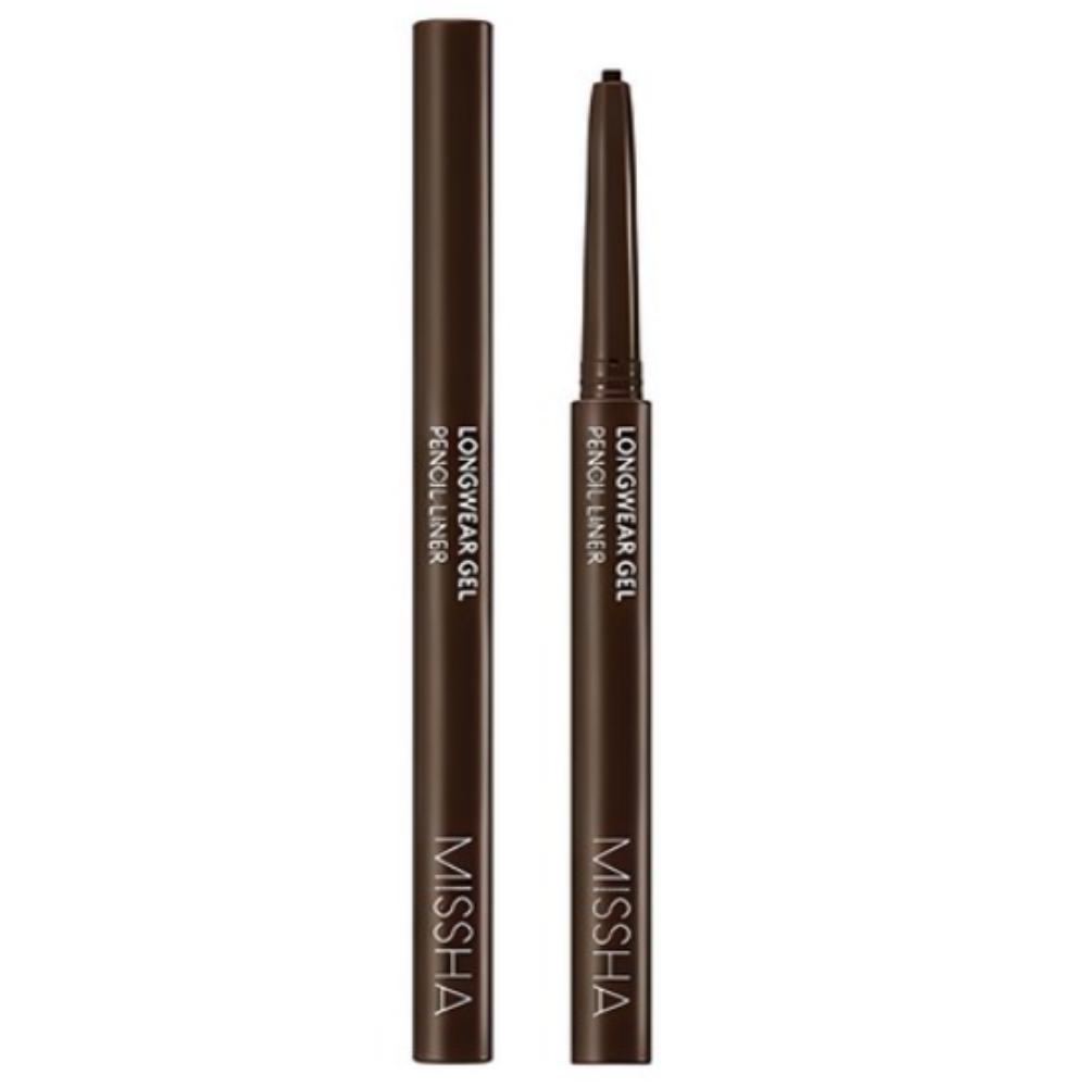 MISSHA Long-Wear Gel Pencil Eyeliner – Pecan Brown (0.14g)