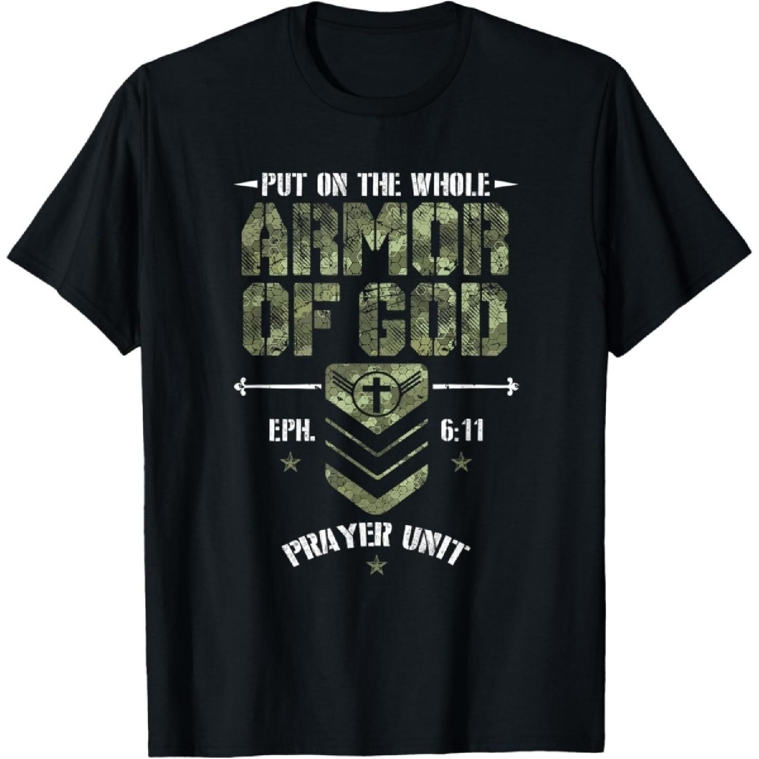 Camo Armor Of God Christians Religious Camouflage T-Shirt(1) S