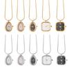 Versatile Square Water Droplet Shape Watch Necklace Fashion Women's High Quality Stainless Steel Pendant Watch Necklace Jewelry