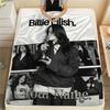 1 Stück Personalisierte Decke mit Billie Eilish Muster aus Flanell, Geeignet für Alle Jahreszeiten, für Heimdekoration, Wärme und Komfort, Geschenke, Weihnachtsgeschenk -HE33