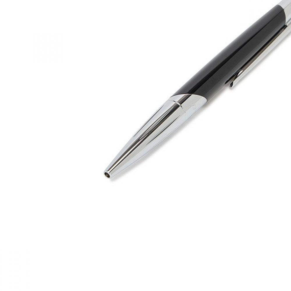 S.t. Dupont Ballpoint Pen Shiny Silver Black Cb405706z