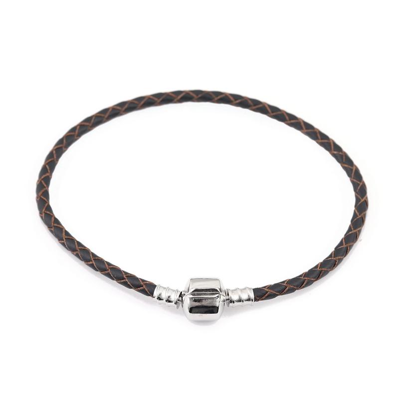 1pc/lot 12 Colors Leather Chain Charm Bracelets Double layer Braided Leathe Bracelet for Handmade DIY Women Girls Jewelry Gift