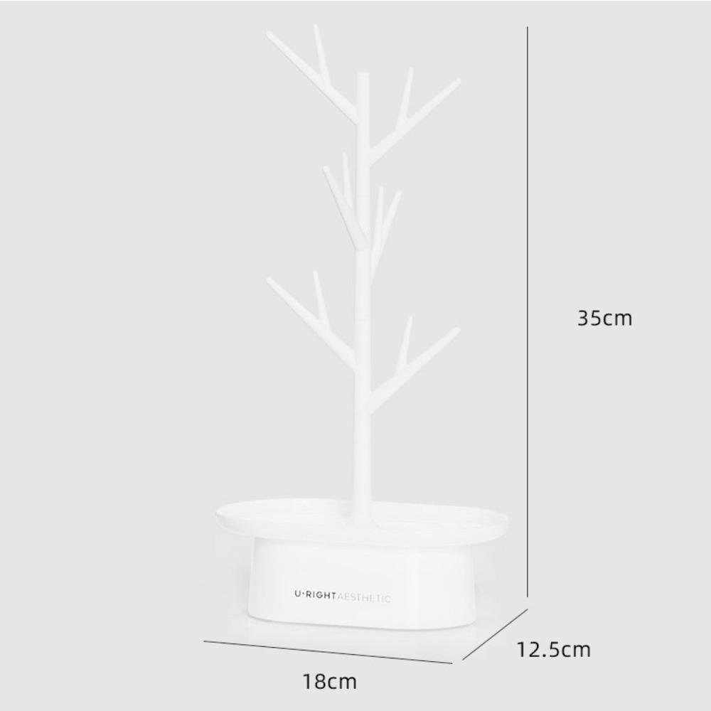 Creative Tree Shape Jewelry Rack with Base Multifunctional Jewelry Display Stand Ring Necklace Bracelet Organizer Tabletop