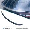 High Performance Rear Spoiler for Tesla Model 3/Y - Carbon Fiber Texture, Original Style, P Version by Ya Qi Accessories