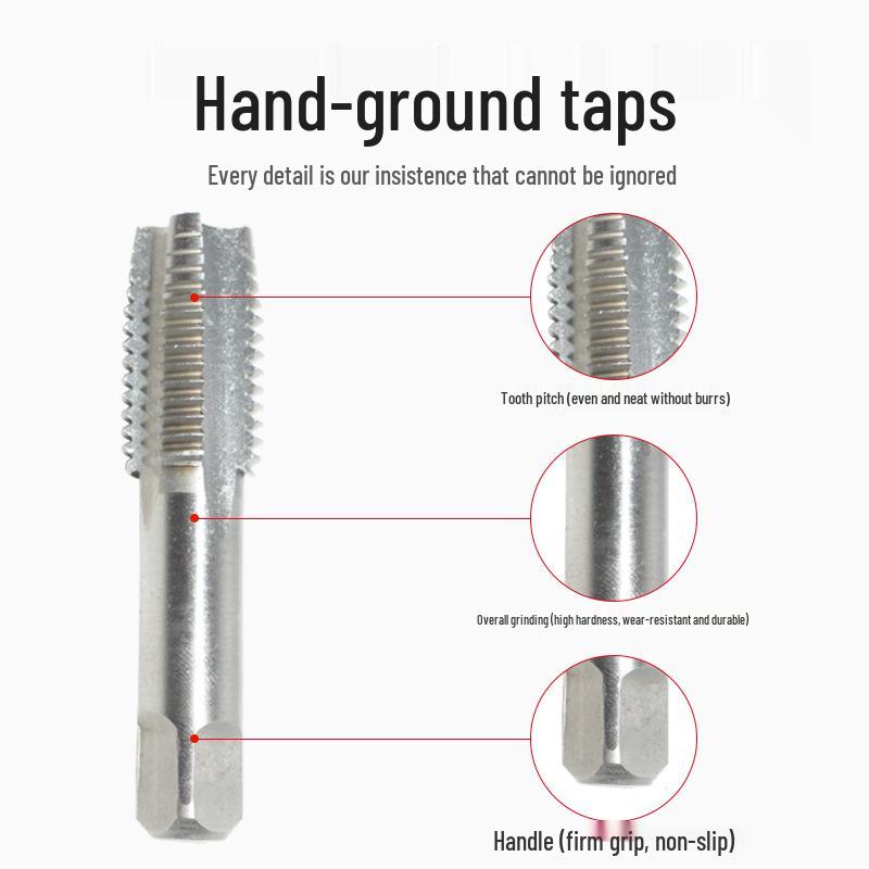 Hohe Härte M3-M24 Metrisches Grobgewinde Gewindebohrer, Gerilltes Manuelles Werkzeug