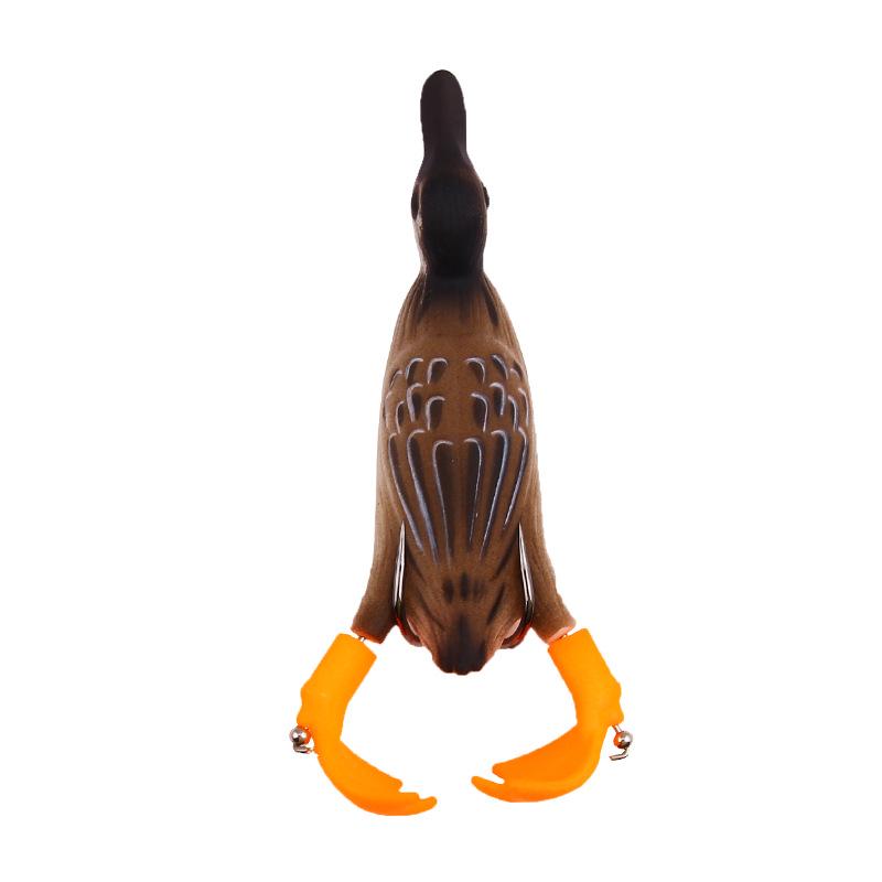 Ente weicher Angelköder Frosch Top Water 3D-Simulation schwimmende Köder Bass Snakehead Lure