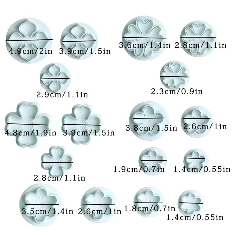 3/4 Pieces Peach Blossom Shape Biscuit Cutters Cookie Stamps Plunger Cutter Fondant Molds Embossing Spring Mold Baking Tool