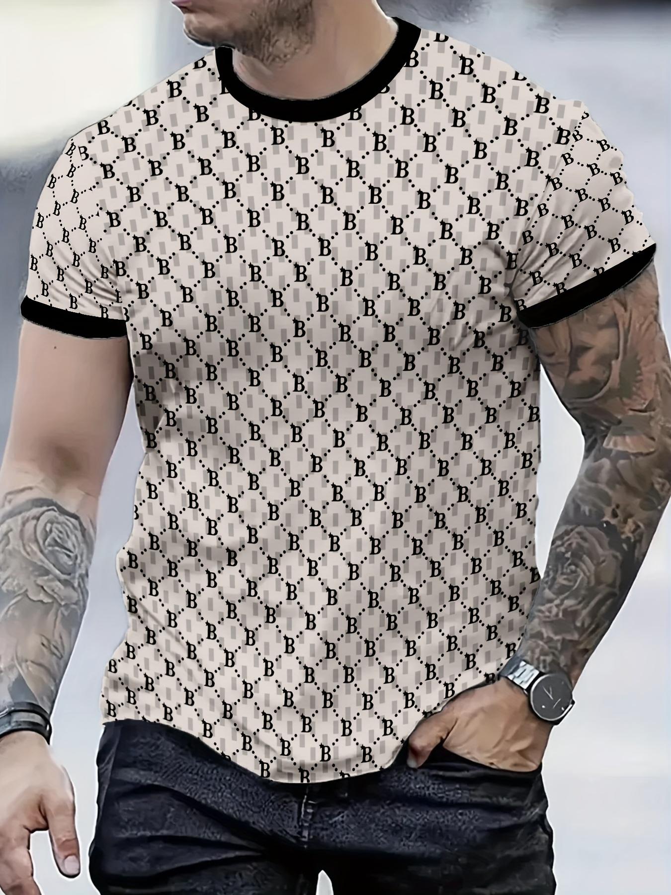 Men s Casual Short Sleeved T-shirt with 3D Printed Streetwear Casual Top Summer T-shirt S