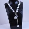 Versatile Cross-Border Baroque Faux Pearl Tassel Necklace