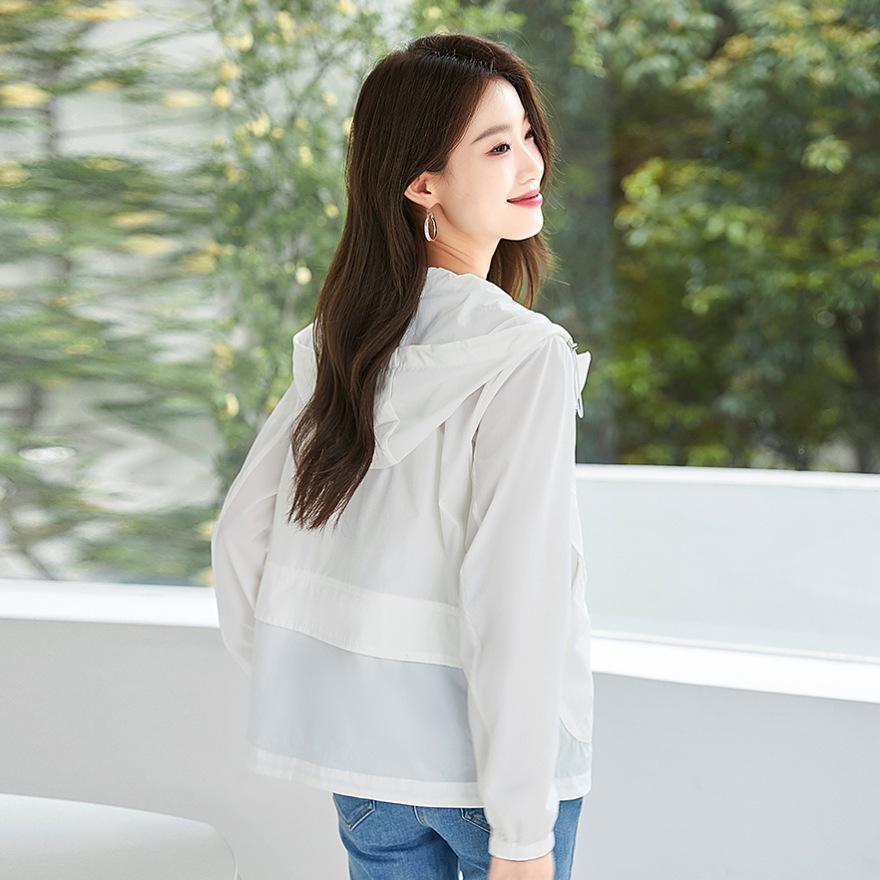 Sunscreen clothing women's new summer breathable outer wear thin large size small sunscreen clothing short jacket