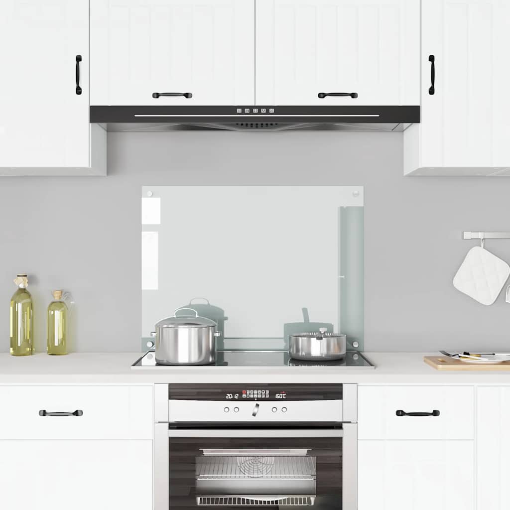 Transparent Kitchen Backsplash 80 x 60 cm Tempered Glass