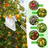 13,1FT Obstpflücker Stange mit Korb Teleskopisch, Baumobstpflücker Werkzeug mit Edelstahlstange & Aufbewahrungstasche für Apfel, Mango, Avocado, Orange, Zitrone