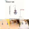 Acrylic Cartoon Snowman Earrings With Silver Studs For Casual Daywear