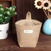 Hanging Storage Bag Fabric Jute Desktop Storage Bucket Home Office Organizer Flower Pot Small Sack Bathroom Kitchen Basket