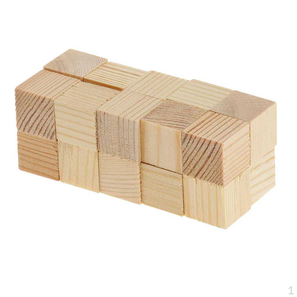 Blocks Unfinished Wooden Cubes For Hobbies Model Making Craft