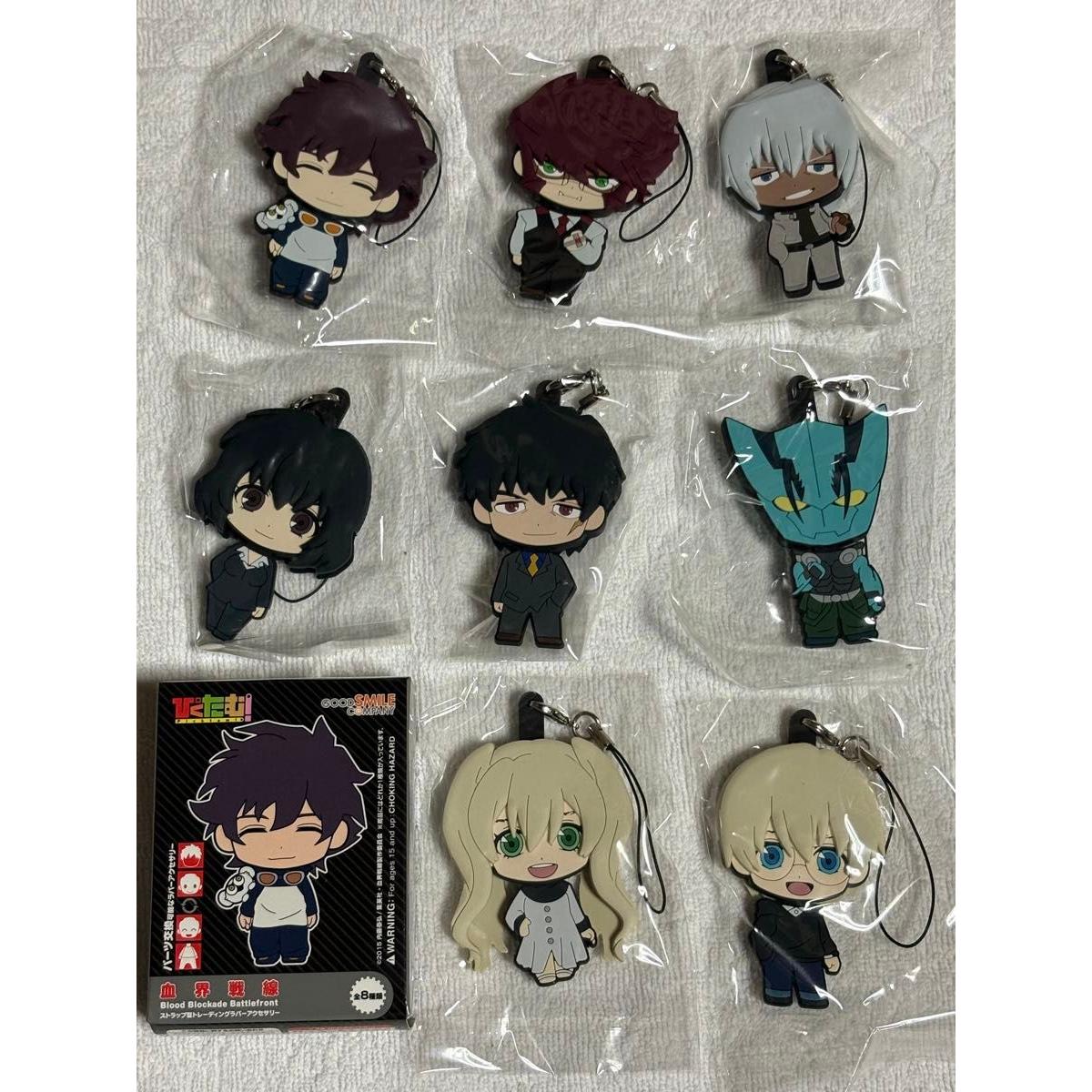 Used Picktam! Blood Blockade Battlefront Strap Type Trading Rubber Accessories Total 8 Types Set Rubber Strap