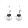 Cute Black Cat In Coffee Cup Drop Earrings for Women Sweet Enamel Cat Design Dangle Earrings Fashion Daily Jewelry
