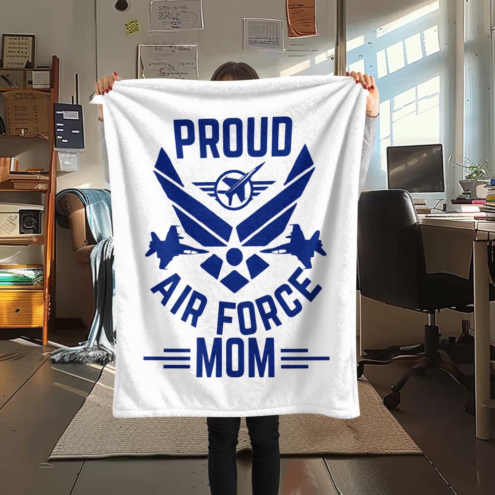 1PC US Air Force Recruiting Print Flannel Blanket, High quality All Seasons, Home Decor, Warmth and Comfort, Perfect for Christmas Gifts