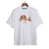 SS Cartoon Bear Print T Shirt Loose Fit Unisex Casual Short Sleeve Tops