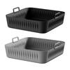 Square Silicone Air Fryer Liner Reusable Non-Stick Mat for COSORI 5QT/6QT Fits Square Baskets