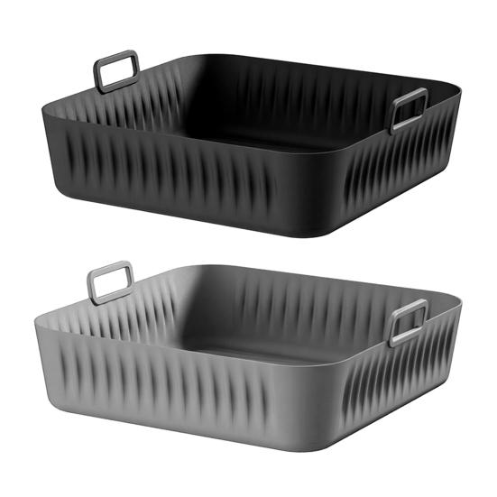 Square Silicone Air Fryer Liner Reusable Non-Stick Mat for COSORI 5QT/6QT Fits Square Baskets