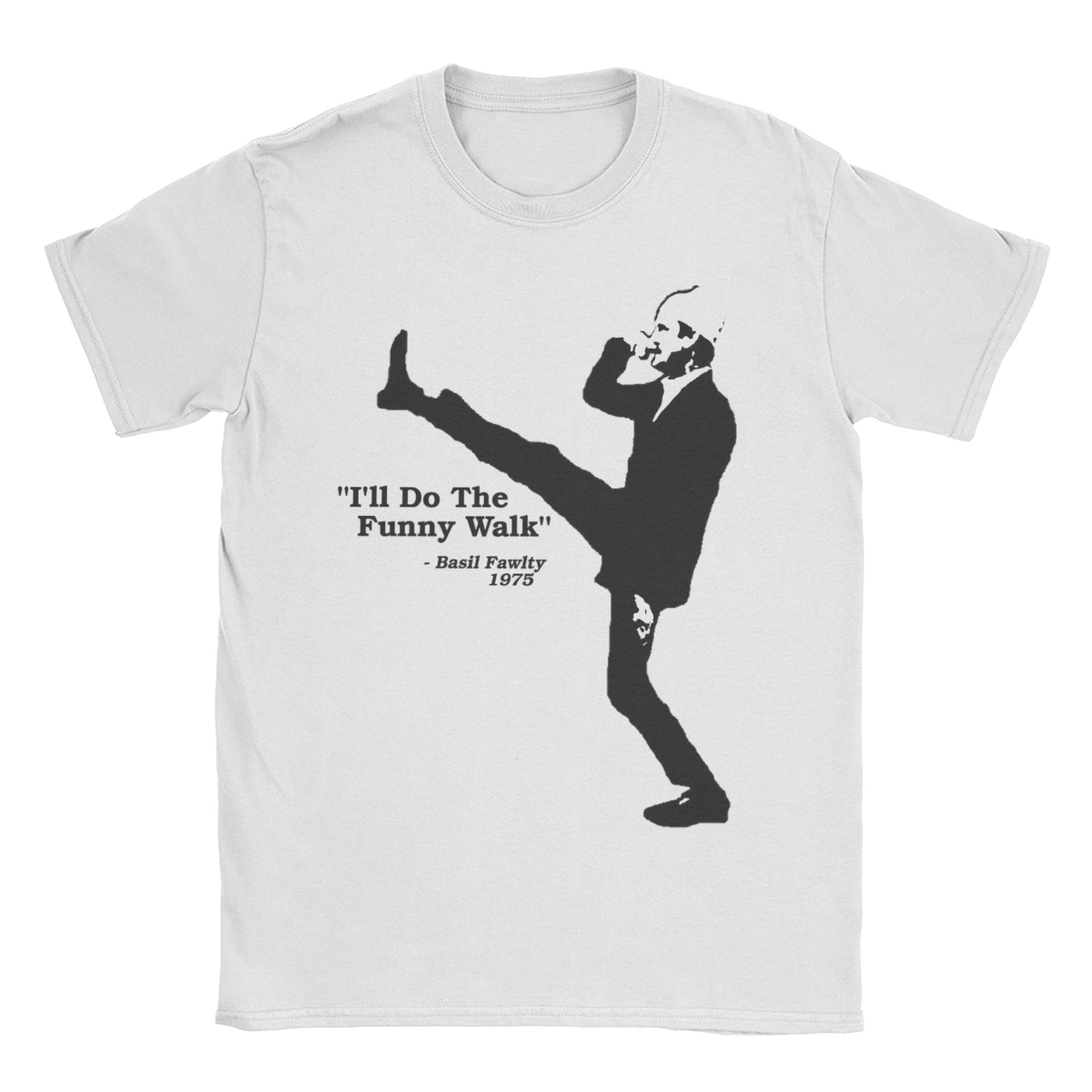 Fawlty Towers Basil Unisexuel Funny Cartoon TShirt Unisex Womens Crew Neck Pure Cotton T Shirt Short Sleeve Tees Printed Tops S