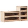 Outdoor Kitchen Cabinet MEPPEL 2 Pcs Natural Douglas Fir