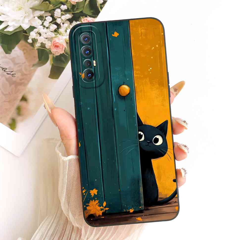 Für OPPO Reno3 Pro 4G CPH2035 CPH2037 Handyhülle Mode Sonnenblume Silikon Weiche Hülle Für Reno 3 Pro 4G Stoßfeste Rückseite
