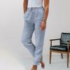 Pantaloni Casual da Donna Estivi Monocolore Vita Elastica Cotone Lino Tasca Grande Coulisse Pantaloni da Donna Vestibilità Larga Uso Quotidiano